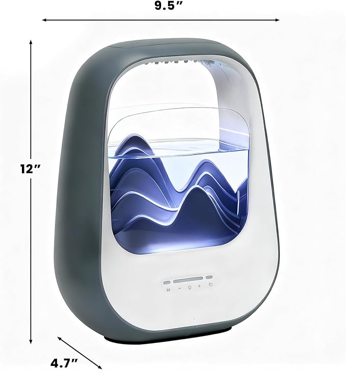 Rain Drop White Noise Machine with Realistic Rain Sounds – Sleep Therapy Humidifier, Bluetooth Speaker, Ambient Light & Aroma Diffuser for Bedroom Relaxation, Meditation & Stress Relief