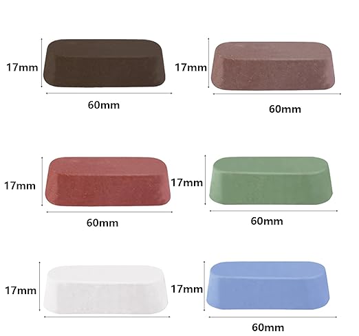 Tworider 12 Pcs Metal Buffing Polishing Compound for Buffing Wheel, Buffing Wheel Compound, Grit Corresponds to The Color from Coarse to Fine for Stainless Steel, Jewelry, Aluminum Polishing Compound