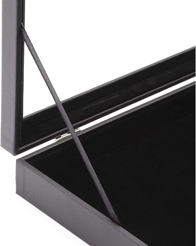 Juvale Black Velvet Jewelry Display Case Tray - 13.75 x 9.5 x 2 In - Glass Top Jewelry Box & Organizer