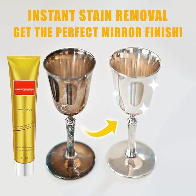 Instashine Metal Polish Cream, Ultimate Metal Polish Cream, Fixini All Metal Polish Cream, Instashine Metal Polish, Ultimate Metal Polishing Cream for Stainless Steel/Aluminum/Brass/Copper (2Pcs)