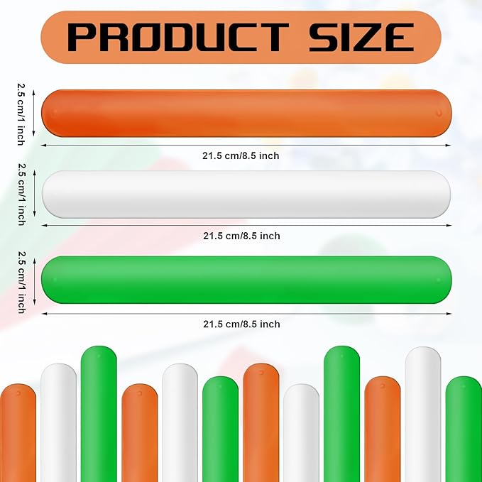 Charniol 12 Pieces Wrapping Paper Roll Holder Holiday Flip Wraps Silicone Covered Metal Strips Flip 1 x 9 Inch Stabilizer Slap Band for Poster Gift Paper Vinyl Storage Organize (Green,Orange,White)