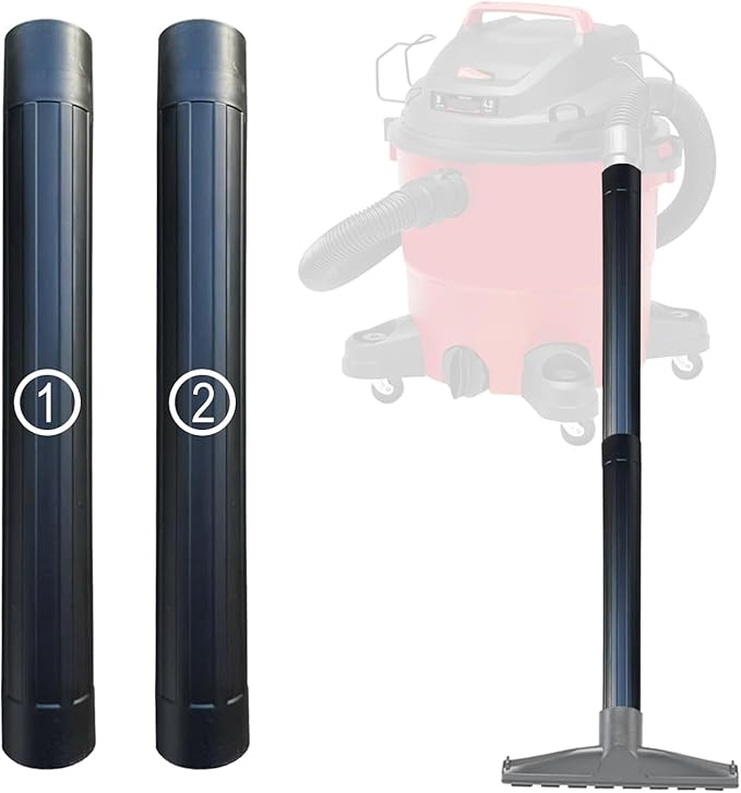 GHAMADE Vacuum Accessories & Attachments for Shop Vac 2-1/2'' - Vacuum Dust Brush & Extension Wand Compatible with Vacuums Using 2-1/4'' Inner Diameter Accessories (Extension Wands, 2-1/4'')