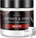 Leather Recoloring Balm and Scratch Repair Kit, White Leather Restorer for Couches, Furniture, Car Seats, Leather Paint & Stain for Sofa, Chairs, Bags, and More
