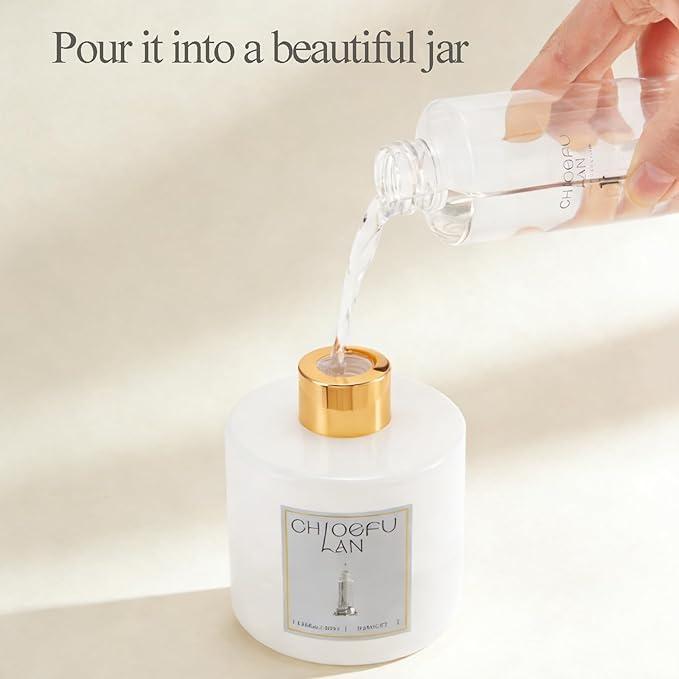 Chloefu LAN Vanilla Coconut Scented Oil Diffuser Refill 6.76 fl oz Natural Essential Oil for Reéd Diffuser Home Fragrance for Bedroom, Bathroom Home Decor