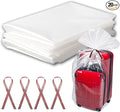 Large Clear Plastic Bags, 40" x 60" Moistureproof Dustproof Large Storage Bags, Reusable Giant Extra Luggage Storage Bags for Luggage, Suitcase,Furniture, Chair, Kids Bike (20)
