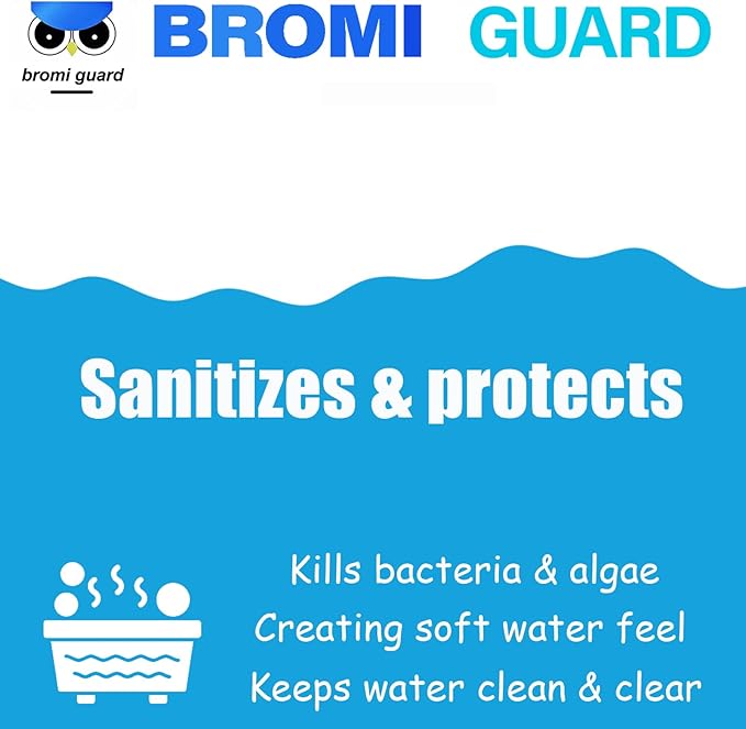 1 Inch 2.5Lbs Bromine Tablet Sanitizer for Spas, Hot Tubs, or Swimming Pools - Pre-Stabilized, Low Odor, Chlorine Alternative