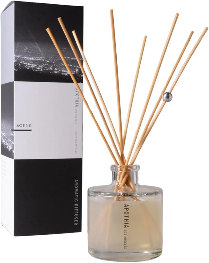 APOTHIA - Scene Mini Aromatic Diffuser | Fig & Juniper Berry | Premium Essential Oils | Up to 6 Months | 2 oz | 55 ml | Small Batches for Luxury Quality in Elegant Glass Bottle