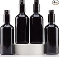 YIZHAO Black Glass Spray Bottles 4oz, with Small Fine Mist Spray, Metal Cap, Refillable for Essential Oil,Travel,Cleaning,Perfume,Aromatherapy,Makeup – 4 Pcs