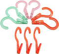 15PCS Laundry Hooks with Clips 5.2 Inches Multi Function Dual Use Thickened Colored Plastic Clothespins Drying Storage Tools for Boot Racks Travel Hanging Towels Hats Socks Coats