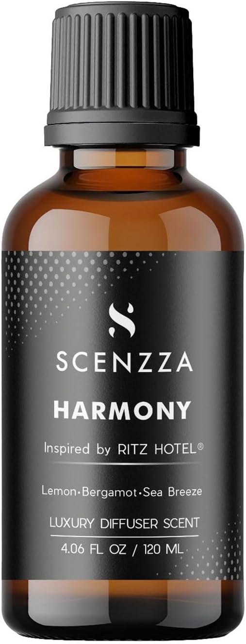 Harmony Luxury Diffuser Scent – Inspired by The Ritz-Carlton® Hotel Scent – Fresh Marine & Floral Fragrance for Ultrasonic & Waterless Diffusers – 120 Ml (4.06 Fl Oz)