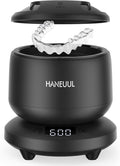 2025 Ultrasonic Retainer Cleaner for Dentures & Aligner, Durable Removable Base and Top Cover, Denture Cleaner Machine with 4 Modes for Mouth Guards, Jewelry, Rings, etc (Black)