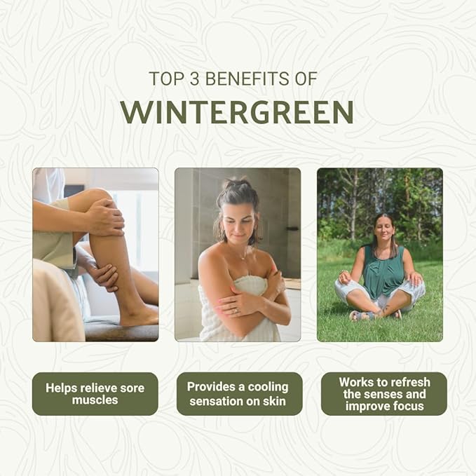 Wintergreen Essential Oil - Direct from Bio-Young Aromas China - Steam Distilled - Aceite de Gaulteria for Aromatherapy, Massage, Diffuser, DIY Candle and Soap Making - 8oz