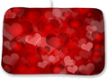 Red Valentines Dish Drying Mat 18x24 Inch Red Hearts Dish Drainer Protector Pad for Kitchen Counter Absorbent Holiday Drying Pad for Drainer Rack Kitchen Fast Dry