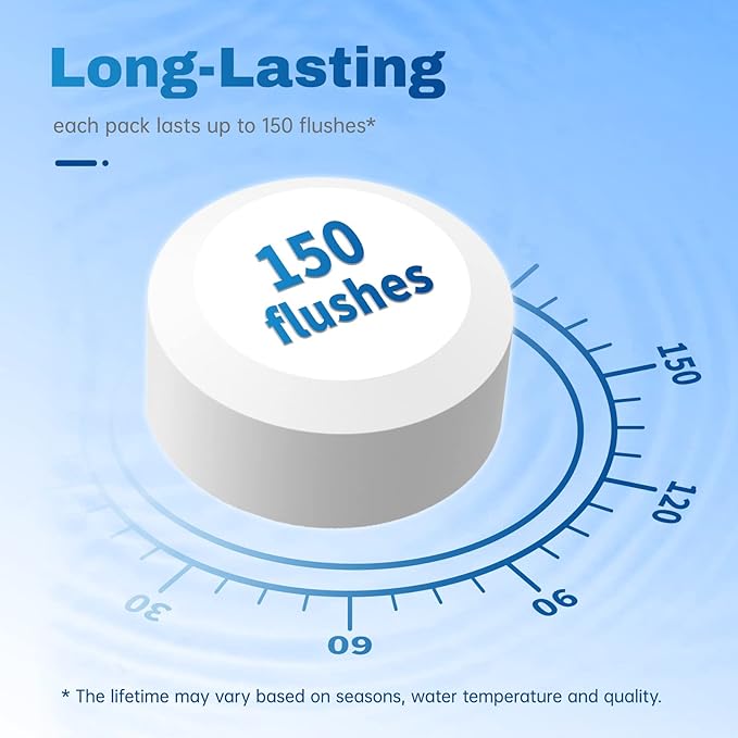 Vacplus Toilet Bowl Cleaner Tablets 12 PACK, Automatic Toilet Bowl Cleaners with Bleach for Deodorizing and Descaling, Bathroom Cleaner Against Tough Stains