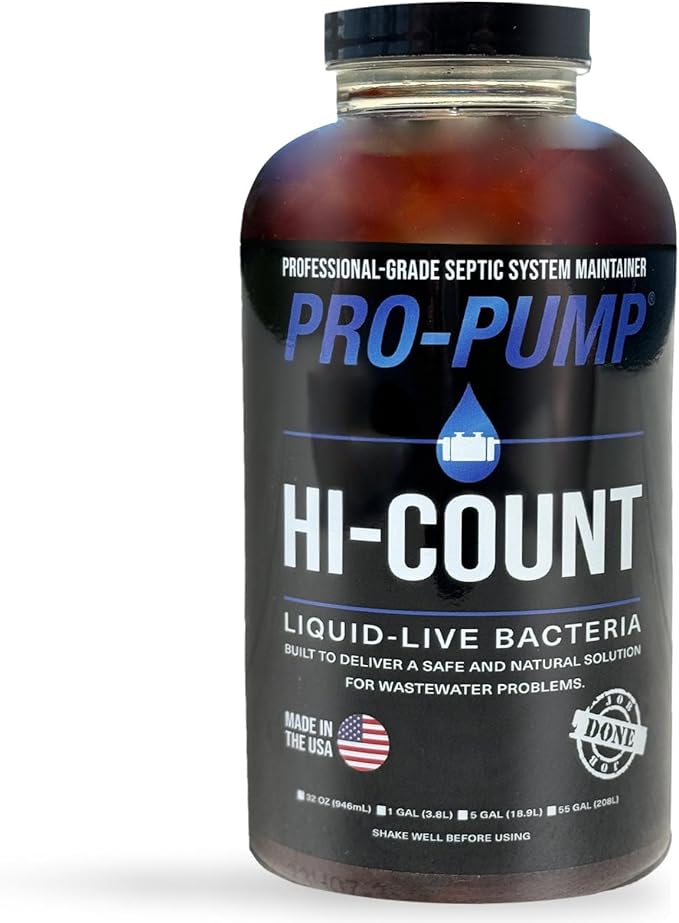 HI-COUNT Professional Grade Septic Tank Maintenance Liquid, 1 Quart (32 Fl Oz)