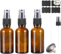 ALIFEIA 1 oz Amber Glass Spray Bottles,Small Empty Fine Mist Refillable Travel Spray Bottle for Cleaning,Perfume,Aromatherapy,Cosmetic Sprays,Hair,Essential Oils with Fine Mist Dispenser（3 Pack）