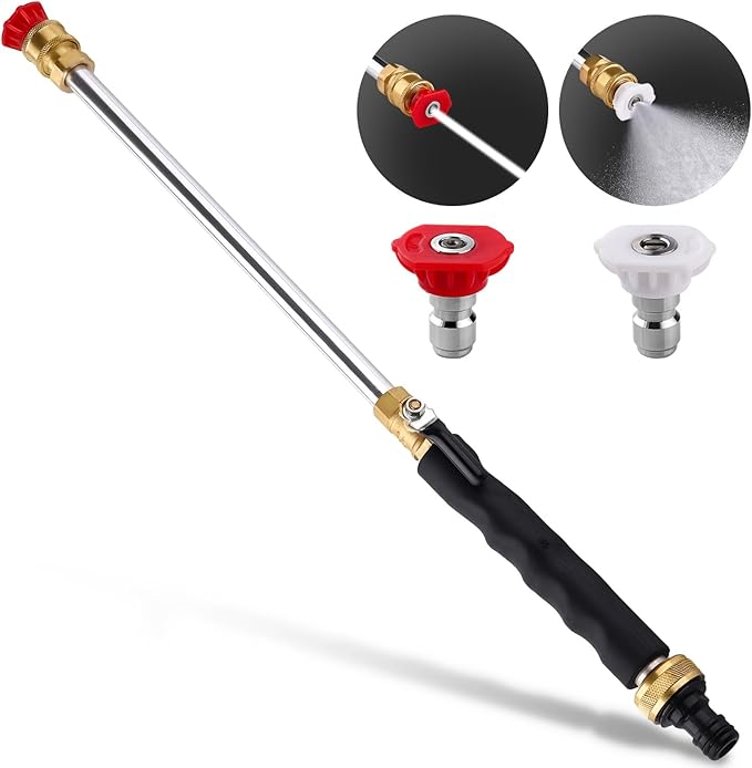 Belkid Upgraded Jet Nozzle Power Washer for Garden Hose, Includes 2 High-Pressure Nozzles and Quick Connectors | Hydro Jet High Pressure Washer Tools