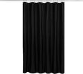 N&Y HOME Fabric Shower Curtain or Liner with Weighted Magnets - Hotel Quality Opaque Black Shower Curtain for Bathroom, Machine Washable, Water Repellent - Black, 72x72
