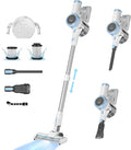Cordless Vacuum Cleaner, 500W 45Kpa Vacuum Cleaners for Home, 6-in-1 Stick Vacuums with LED Touch Screen, Rechargeable Cordless Vacuums for Pet Hair Carpets Hard Floors, 1.0L Dust Cup