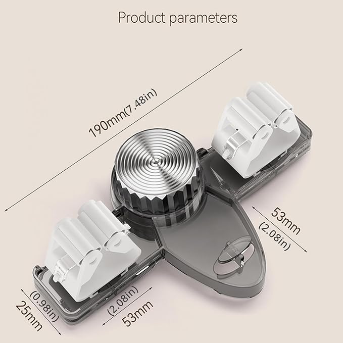 Adjustable Suction Cup Broom Holder & Mop Hanger No Drill Wall Mount Rack for Bathroom, Kitchen, Garage Storage Space-Saving Removable Organizer for Tools & Household Accessories