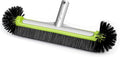 BoxedHome Pool Brush Head with Round Ends,Heavy Duty Pool Brushes for Cleaning Pool Walls, Floors Steps & Corners, 17.5" Pool Brush with Sturdy Aluminum Handle & Durable Nylon Bristles