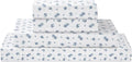 Modern Threads Silky Soft Microfiber and Wrinkle Free Sheets - Luxurious Microfiber Bed Sheets Includes Flat Sheet, Fitted Sheet with Deep Pockets, & Pillowcases Sweet Rose Blue, Twin