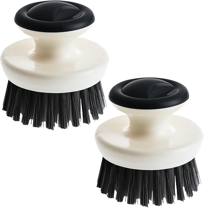 Dish Scrub Brush,Ergonomic Grip Palm Brush,Kitchen Scrub Brushes for Cleaning, Dish Scrubber with Stiff Bristles for Sink, Pots, Pans