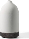 Diffuserlove Ceramic Diffuser 160ML Essential Oil Diffusers Aromatherapy Essential Oil Diffuser for Room Air Diffuser for Home Bedroom Stone Diffuser Black Wood Pattern Base (Size:6.8" H x 3.6" W)