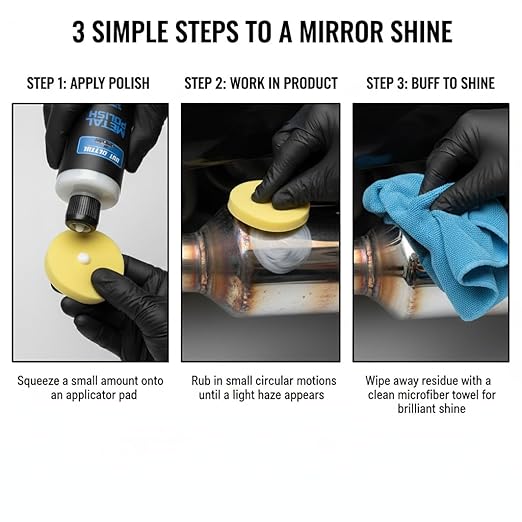 DOT DETAIL Metal Polish, 16 fl oz, Ultimate Show Shine, Cleans and Protects Aluminum, Stainless Steel, Brass, Copper, Silver, Gold