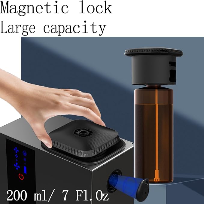 Fragrance Scent Collection HVAC Diffuser - Area 5300 sq ft or Full Air System, Bussiness, Home, 7 Fl Oz 200ml, Bluetooth Control, X2000 Black, DIFFMELY