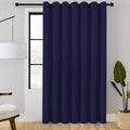 ChrisDowa Room Divider Curtain 84 Inches Long, Wide Blackout Sliding Door Curtain for Bedroom, Room Darkening Privacy Window Curtain for Patio Door (1 Panel Set, Navy Blue, 100 x 84 Inch)