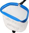 14'' Ultra Fine Mesh Pool Skimmer Net Rake for Sand Silt Pollen Debris - Super Extra Fine Nylon Cleaning Pool Net for Above Ground & In-ground Swimming Pools