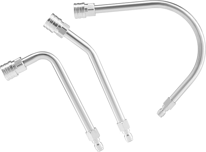 M MINGLE Pressure Washer Extension Wand - Gutter Cleaner Attachment - 30°, 90°, 120° Curved Rod, 1/4" Quick Connect, 4000 PSI