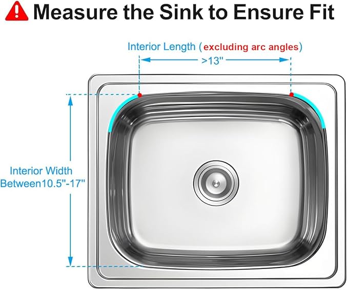 Homics Expandable in Sink Dish Drying Rack, Adjustable Capacity (10.5''-16'') Stainless Steel Over The Sink Dish Drying Rack, Dish Drainer for Kitchen Sink Counter with Utensil Holder