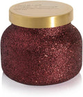 Capri Blue Petite Glam Jar Candle - Long Lasting Soy Wax Blend - Glitter Candles for Home Scented with Luxury Holiday Scents - Notes of Juniper Berry, Cinnamon & Vanilla (Tinsel & Spice, 8 oz)