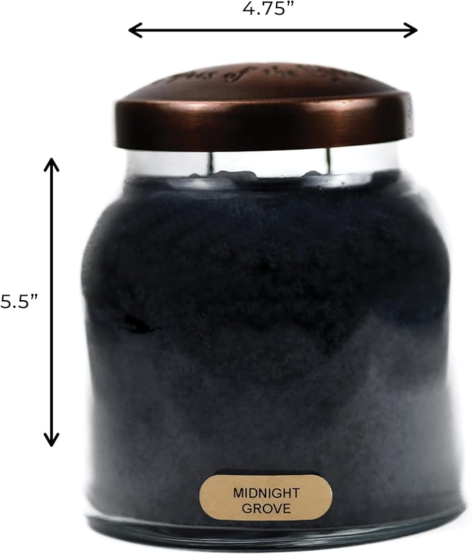 A Cheerful Giver — Midnight Grove - 34oz Papa Scented Candle Jar with Lid - Keepers of The Light - 155 Hours of Burn Time, Gift for Women, Blue