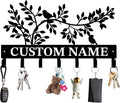 Personalized Custom Name Birds of Trees Wall Key Hooks,Metal Birds of Trees Art Clothes Hooks,Metal Birds of Trees Wall Home Storage Decorative,For Front Door, Hallway, Kitchen, Bedroom(Style A)