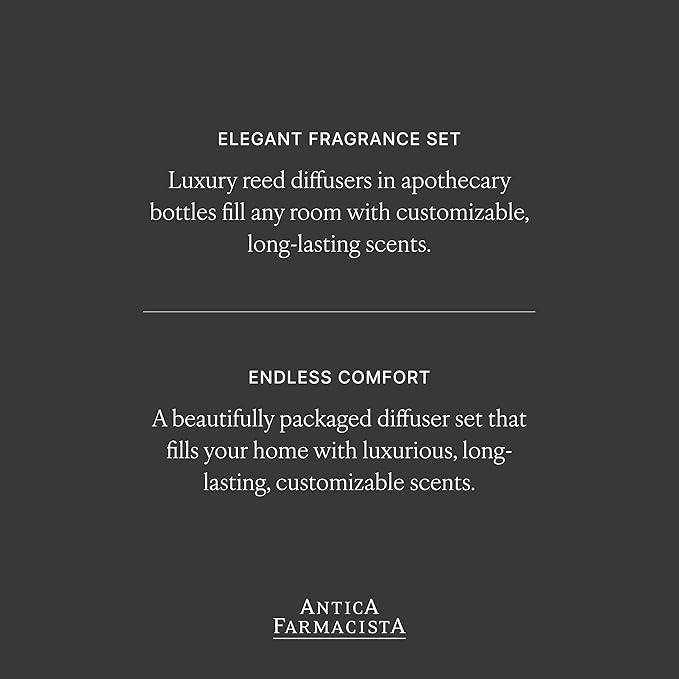 Antica Farmacista Reed Diffuser Gift Box - Luxury Room Freshener for Anniversaries, Birthdays & Holidays - Includes Prosecco, Neroli & Tonic, Santorini, 3.4 fl oz Each