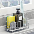 MINGFANITY Kitchen Countertop Sponge Holder, SUS 304 Stainless Steel Dish SoapOrganizer, Basket for Cleaning and Scrub Tool, Kitchen Sink Brush Caddy Holder