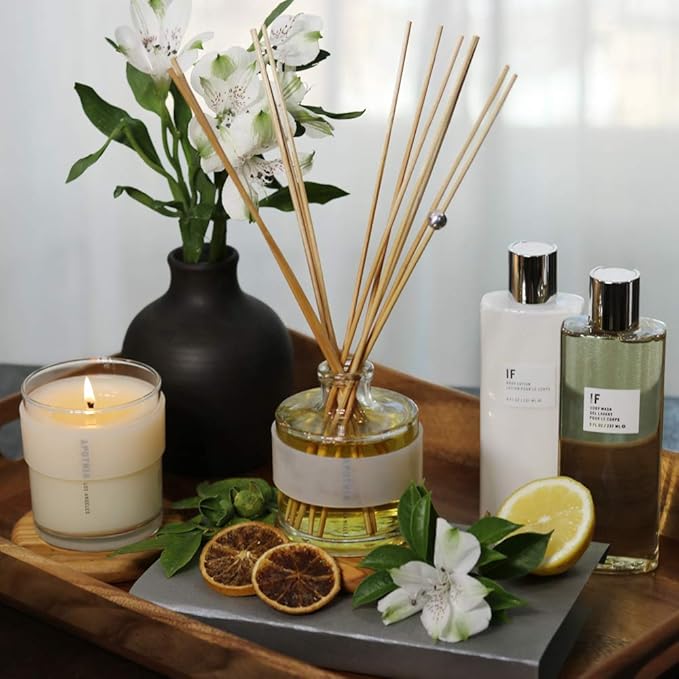 APOTHIA - IF Mini Aromatic Diffuser| Modern White Floral & Citrus | Up to 6 Months | 2 oz | 55 ml | Small Batches for Luxury Quality in Elegant Glass Bottle