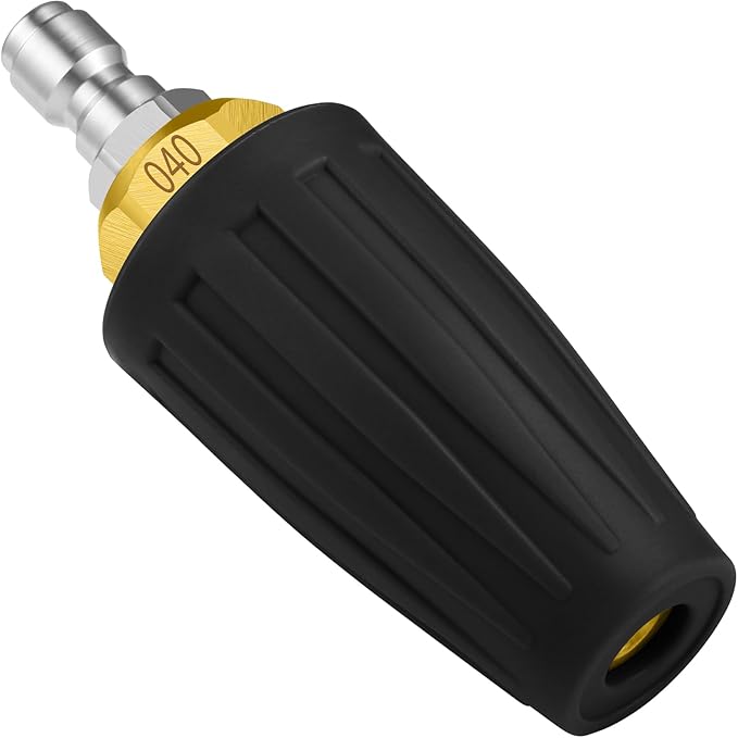 VORIGY Turbo Nozzle Pressure Washer 4000 PSI Max Rotating Pressure Washer Nozzle with 1/4" Quick Connect Pressure Washer Tips Power Washer Nozzle for Cleaning Brick, Concrete, and Vinyl Surfaces
