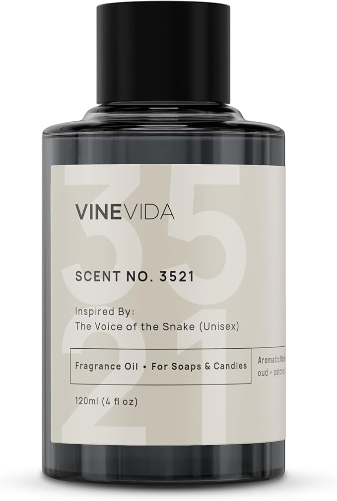 VINEVIDA Scent NO. 3521 Fragrance Oil - 120mL (4oz) - Fragrance Oil for Candle Making - Made in USA Candle Scents Scents for Soap Making