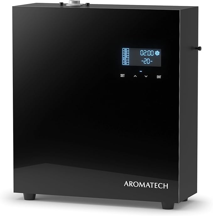 AromaTech AromaPro Bluetooth Essential Oil Diffuser for Aromatherapy Oils, Nebulizing Diffusion System, Heat-Free System for Home or Commercial Use, Covers up to 4,000 Square feet (Black)