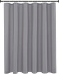 Biscaynebay Fabric Narrow Shower Stall Liners 54" Width by 72" Length, Silver Grey Water Resistant Bathroom Curtains, Rust Resistant Grommets (9 Holes) Weighted Bottom Machine Washable