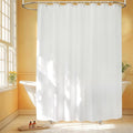 Seenus Waterproof Fabric Shower Curtain Liner 78'' Wide with 3 Large Magnets, 78 x 78 inch Extra Long and Large Shower Liner Washable, White Cloth Bathroom Shower Curtain Lightweight