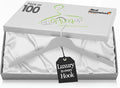 All Hung Up Plastic Hangers Slim, Non Slip Space Saving Clothes Hangers for Closet Organization, Durable Notched Plastic Coat Hangers for Shirts, Dresses & Jackets, Smokey Clear, 100 Pack
