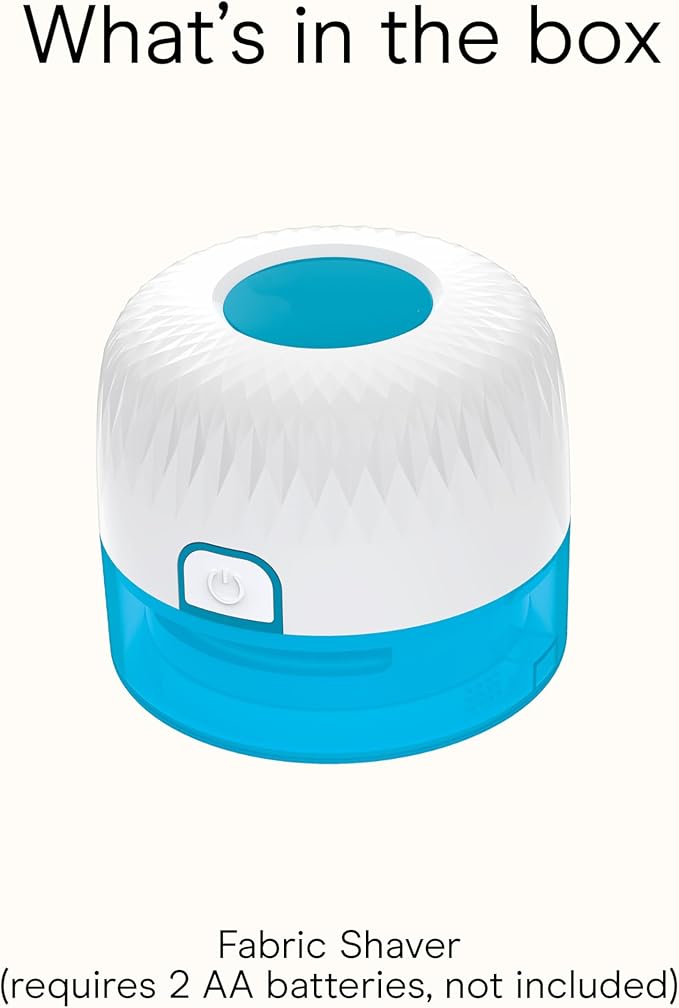 Conair Fabric Shaver, Lint Shaver for Clothing and Furniture Removes Lint, Fuzz, and Pilling, Fabric Pilling Remover with Extra-Large 2.25" Shaving Surface and 3 Stainless Steel Blades