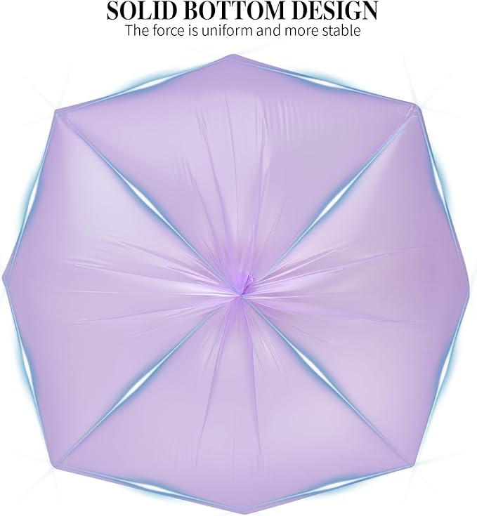 5 Rolls Small Trash Bags - 100 Counts Durable 4 Gallon Small Garbage Bags for home office kitchen Bathroom Bedroom Trash Can liners（Purple）