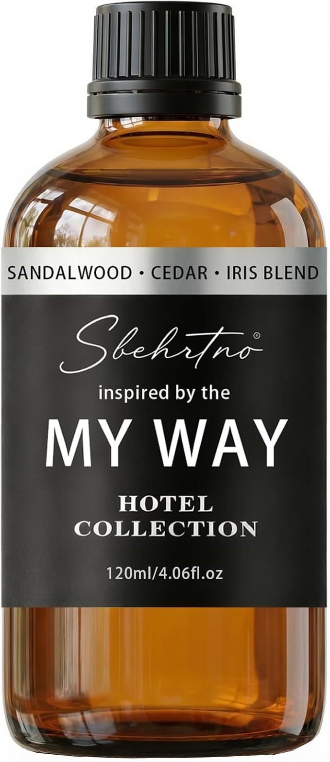 My Way Diffuser Oil – Luxury Hotel Collection, Inspired by Five-Star Resort Scents – Sandalwood, Cedar & Iris (4 Fl Oz (Pack of 1))