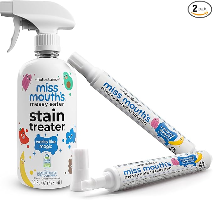 Miss Mouth's Messy Eater Stain Treater - 16oz Spray and 2 Pack Stain Pens